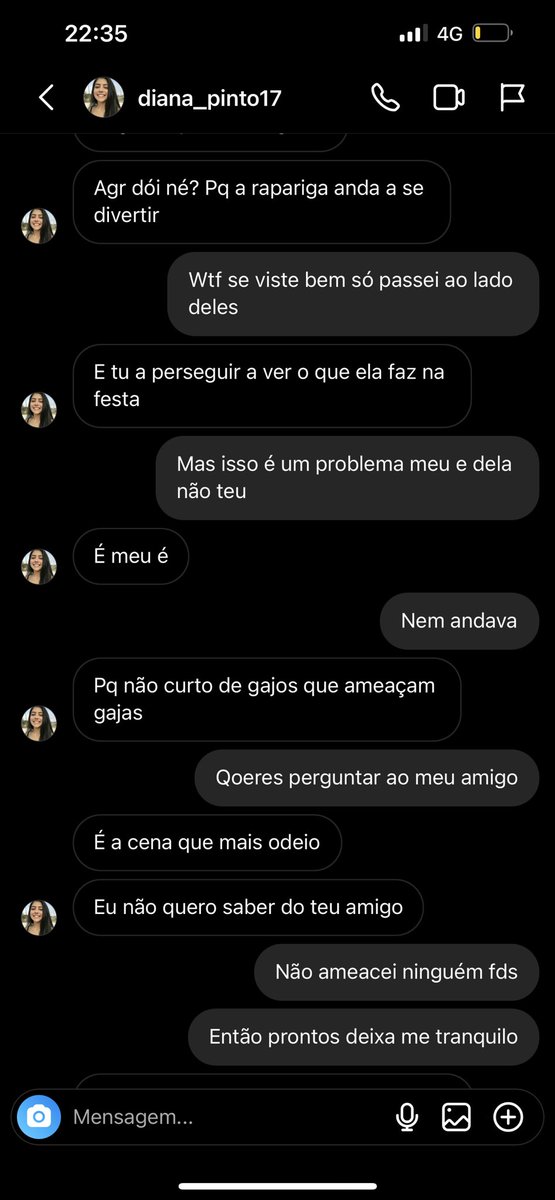 Agora os teus amigos bem me ameacar queriam contas falsas e bem me ameaçar