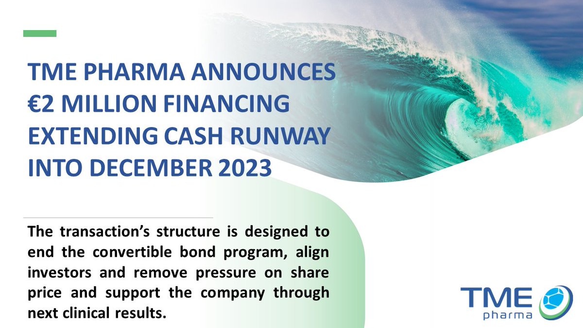 tme_pharma's tweet image. We are pleased to announce a successful completion of €2 million financing. The transaction will accelerate further development of #NOXA12 in newly diagnosed  #BrainCancer. Read the PR here:is.gd/yIdsL7