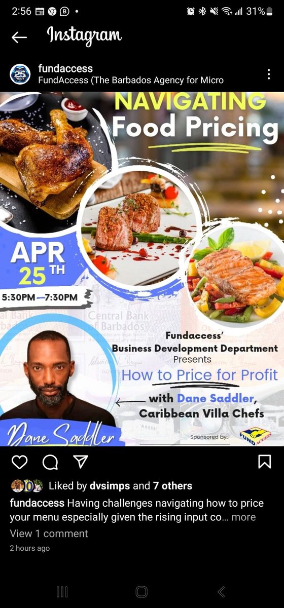 Having challenges navigating how to price your menu especially given the rising input costs? 

Sign up for our free seminar NOW!

Click on the link in our bio to register!

Chef Dane Saddler- Caribbean Villa Chefs
instagram.com/p/CrMGKJEA1zV/…