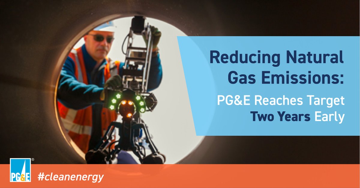 PGE4Me's tweet image. In 2017, we committed to achieve a 20% reduction in emissions from our #naturalgas pipeline system by 2025. Today’s announcement takes us one step closer to reach net #zeroemissions by 2040 &amp;amp; achieve a #climatepositive milestone by 2050! pgecurrents.com/articles/3704-… #netzero2050