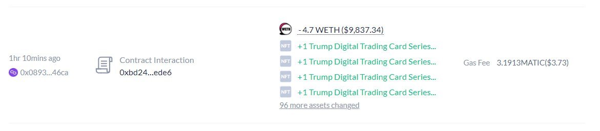 KingsmanDAO's tweet photo. Today we Kingsmen minted over 1100 NFTs from Trump
#Trump #TrumpNFT #collecttrumpcards

We liked it, the price went up by more than 40% 

We also got some NFT 1-of-1 https://t.co/LT5VaDPocW