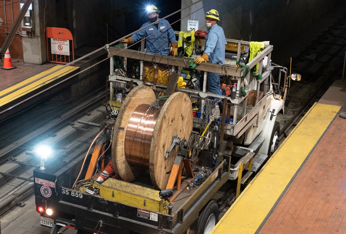 Happy Lineworker Appreciation Day to the 7350 and 7366 Class series working for the SFPUC and SFMTA. They keep the lights on and the Clean Electric Transit running. <a href="/IBEW/">IBEW</a> <a href="/SFMTA_Muni/">SFMTA</a> <a href="/MySFPUC/">SF Water Power Sewer</a>