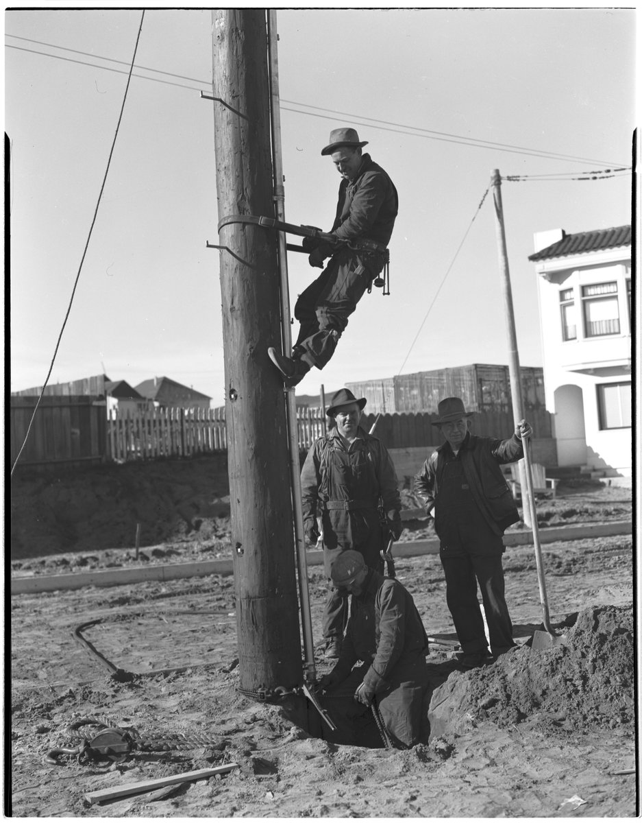IBEW_Local_6's tweet photo. Happy Lineworker Appreciation Day to the 7350 and 7366 Class series working for the SFPUC and SFMTA. They keep the lights on and the Clean Electric Transit running. @IBEW @SFMTA_Muni @MySFPUC https://t.co/BonmRaiuJw