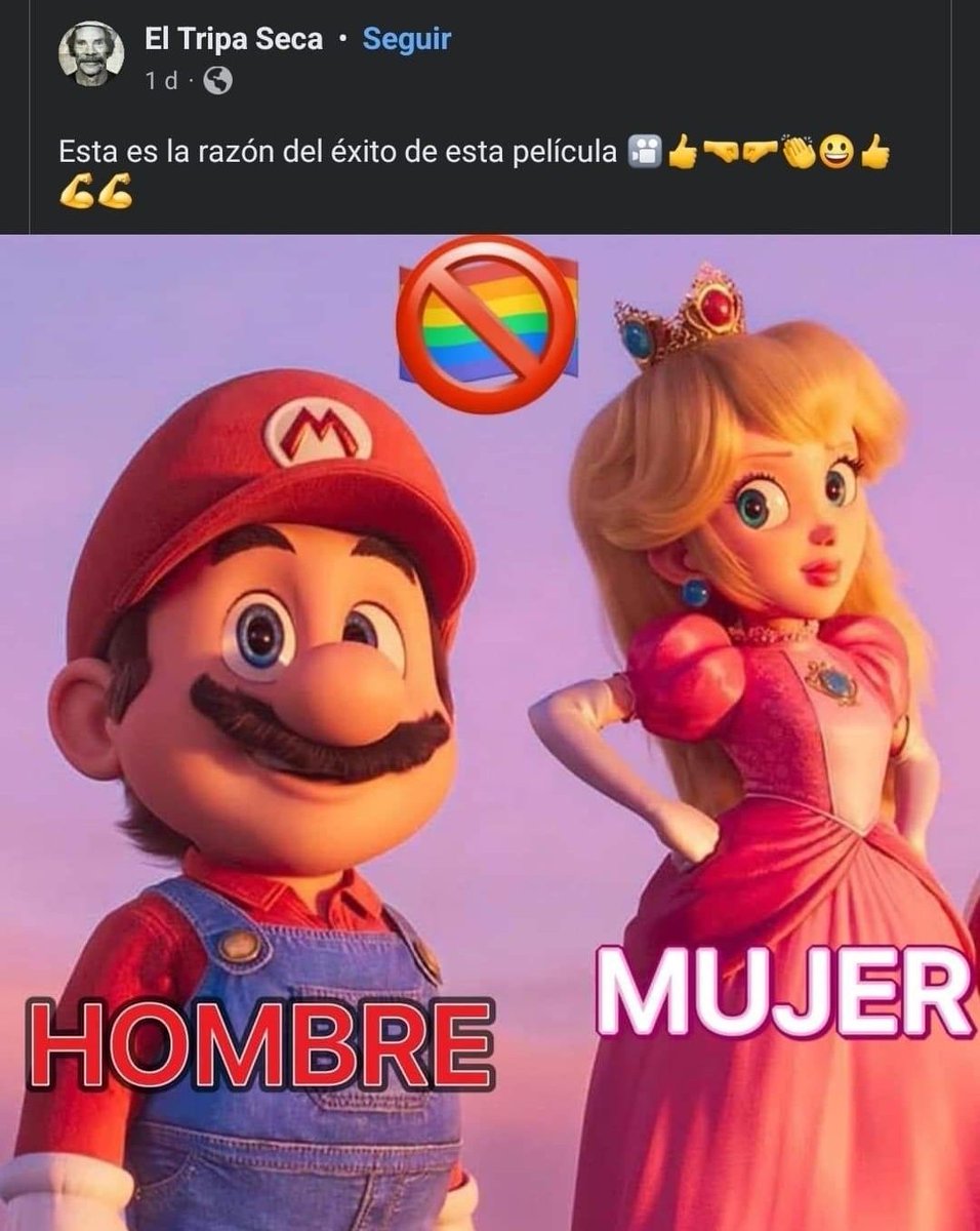 Ds_OutOfContext's tweet photo. ¿Estáis de acuerdo en que el éxito de la película se debe exclusivamente a que Mario es hombre y Peach mujer? 😳 https://t.co/lkRFYT6VLz
