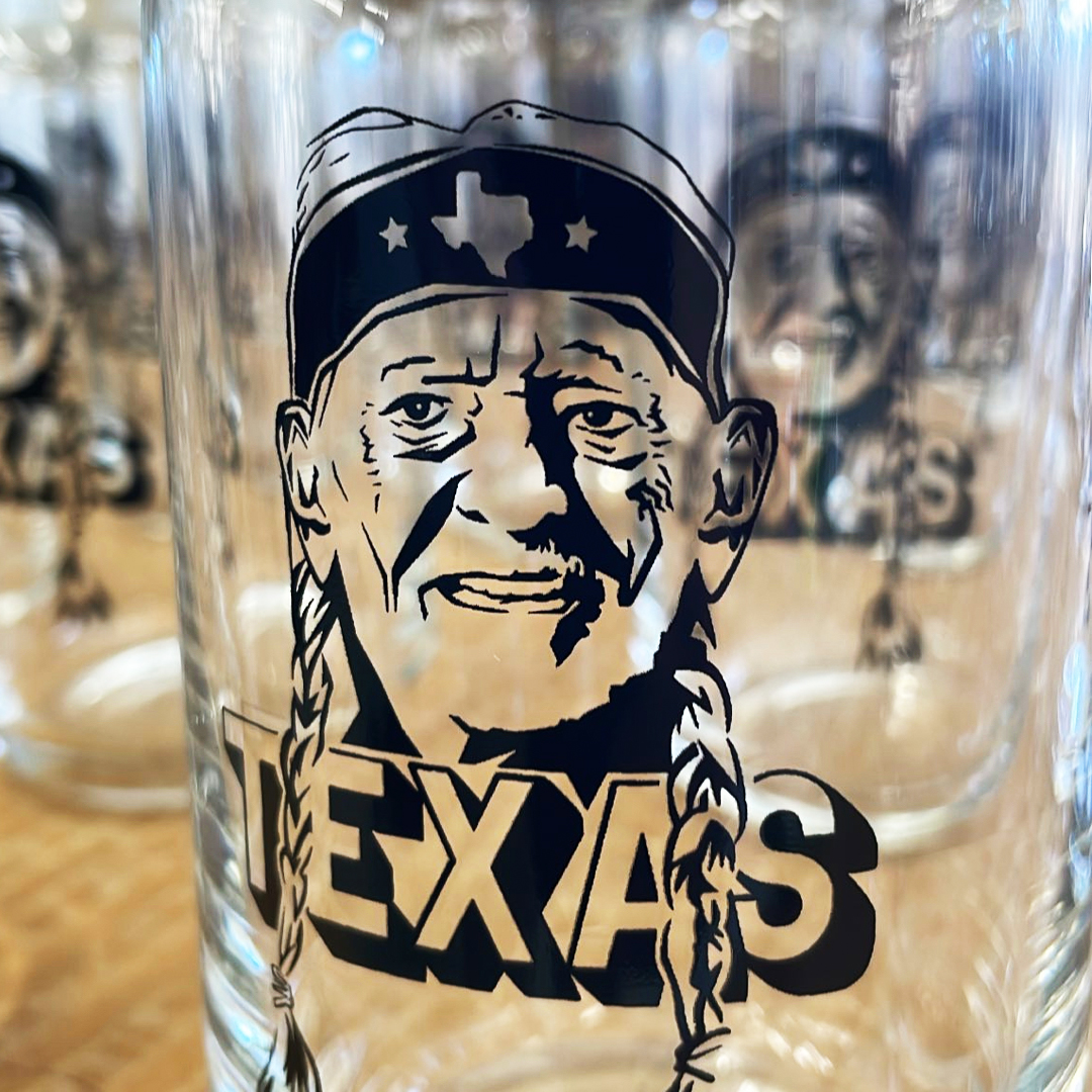 GustoGraphicTee's tweet photo. Willie excited about these new 16 oz can shaped glasses!  Durable and (top rack) dishwasher safe, the only way to go! We will have these stocked for the Blue Genie May Market - opening day is April 28th! 

#texas #design #illustration #willienelson #texaspride #shopsmall #texas_l https://t.co/VEZCzSDxEI