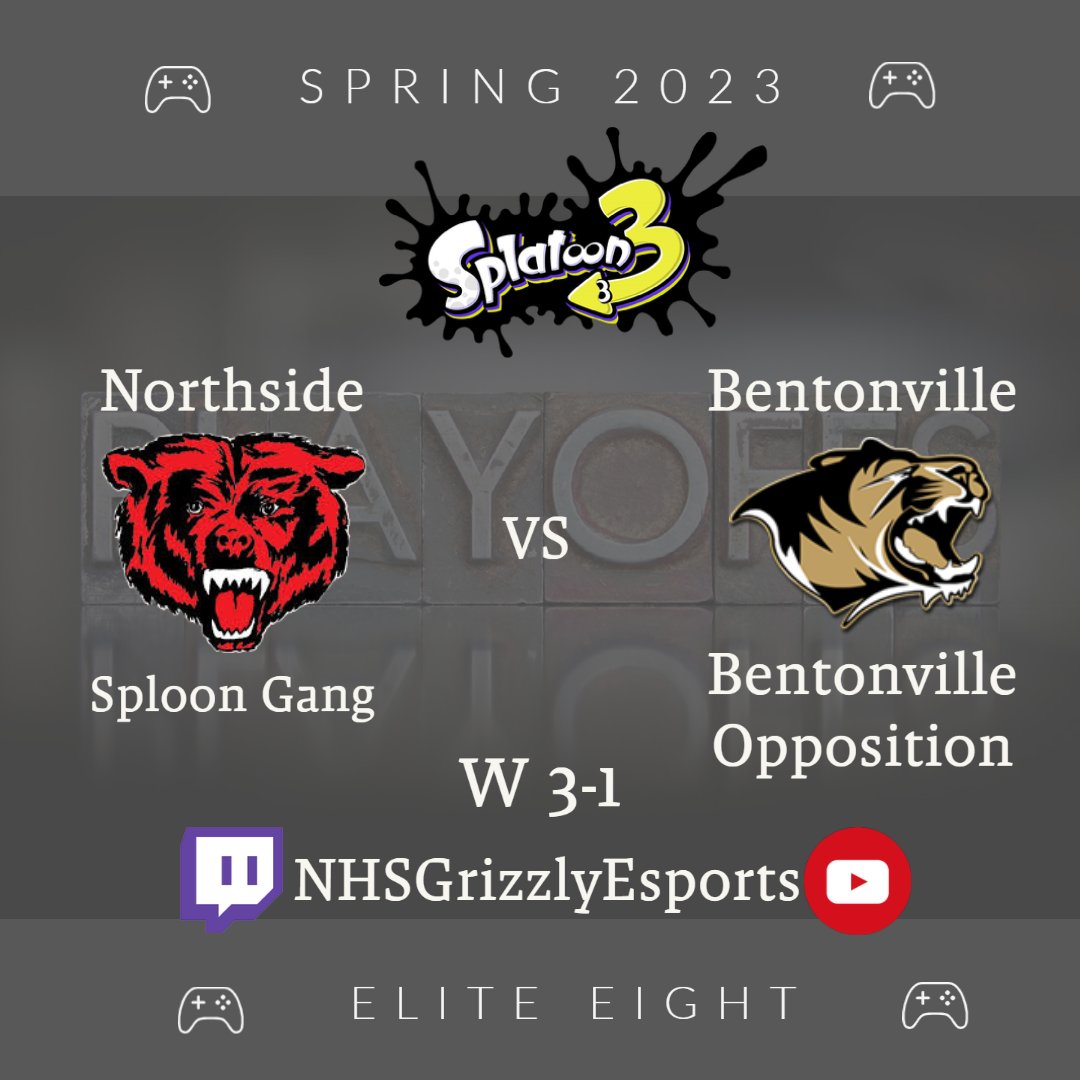 Elite Eight action started tonight! <a href="/GrizzliesNHS/">Ft Smith Northside</a> <a href="/fsps_aa/">FSPS Athletics & Activities</a> <a href="/ArkActAssn/">Arkansas Activities Association</a> <a href="/playvs/">PlayVS</a>