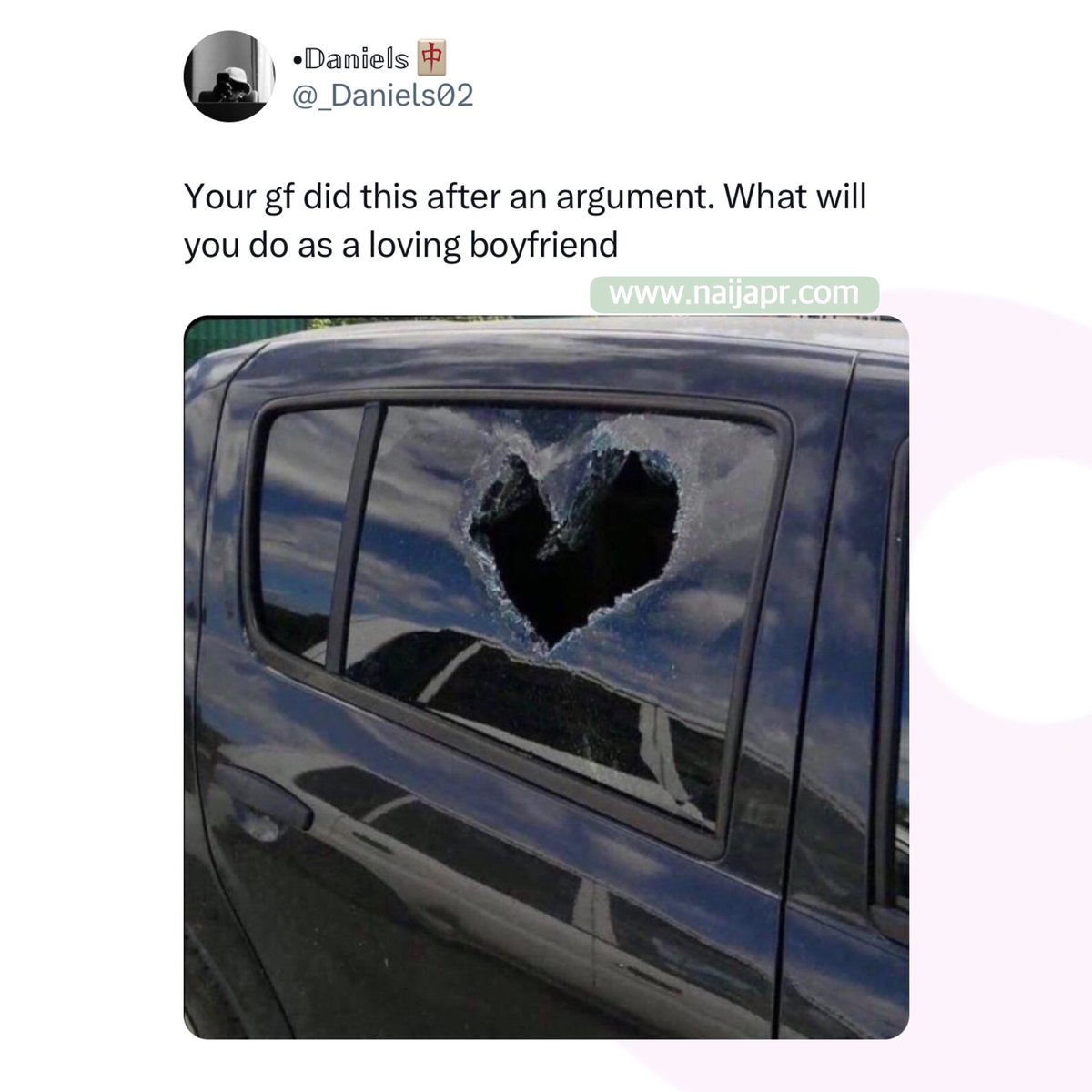 Naija_PR's tweet photo. React like a loving boyfriend https://t.co/EIhTKqa4Dv