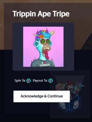 ApexApe_NFT's tweet photo. @DegenLabs coming with the goods again and again... Back Buildoooors and you cant go wrong. Just won this bad boy on the latest https://t.co/7J6kOE7Bc8 Lootbox game. Stack that 🔩!! All onchain and NFT instantly in my wallet! Hell yeah! https://t.co/Rcq2AJwi2F