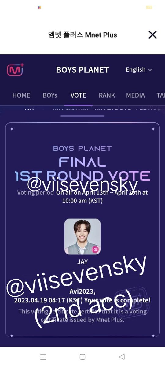viisevensky's tweet photo. @sooyu1_ second acc 18/04 & 19/04 🌟❤
#boysplanet #jaydebut #jaychang https://t.co/gJNEtdlFPU