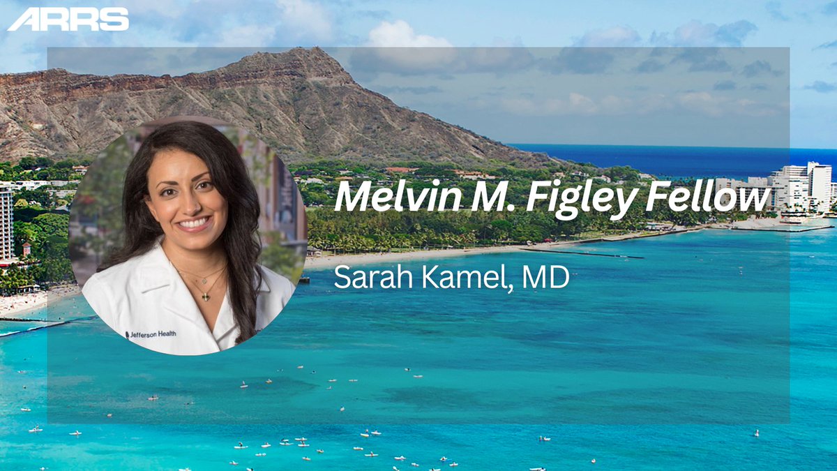 Congrats to <a href="/sarahkamelmd/">Sarah Kamel, MD</a> for being selected as the 2023 Melvin M. Figley Fellow! This fellowship offers radiologists in the US/Canada an opportunity to learn about medical publishing via a virtual experience with the <a href="/AJR_Radiology/">AJR</a> Editor in Chief &amp; publications staff.

#ARRS23