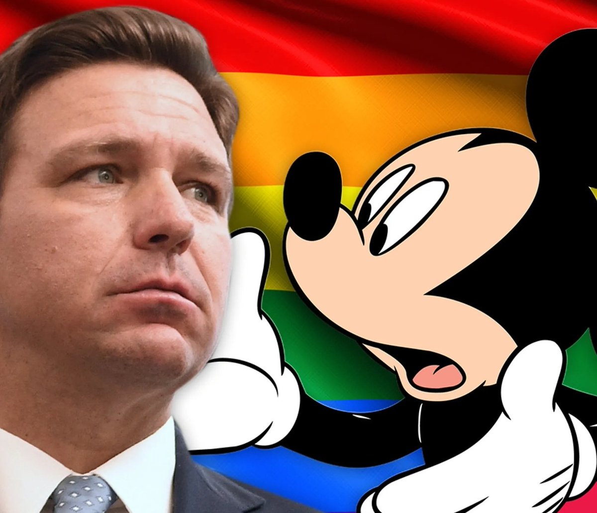 wantingtolie's tweet photo. The top 2 #Republican Presidential candidates:

1. A former, twice-impeached President and current criminal Defendant/ #NFT Salesman.

2. Governor of Florida who is at war with Mickey Mouse.

#GOPClownShow https://t.co/VaFs6QsXys