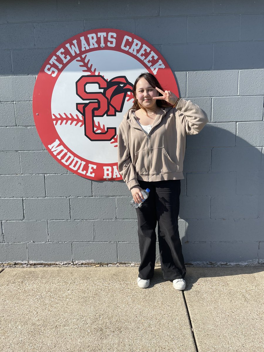 Thank you Addisyn for singing the National Anthem at the SCMS Baseball game today!