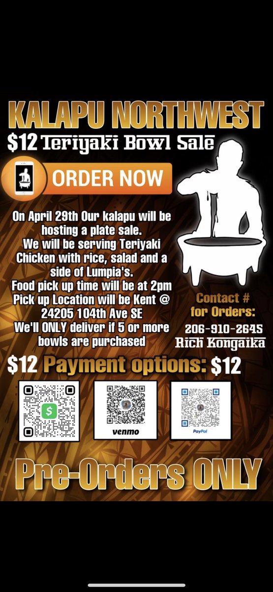 sirocwell's tweet image. Are you in WA? Wanna order some 🔥 food? Support my Kalapu on this upcoming fundraiser #KNW #KalapuNorthWest