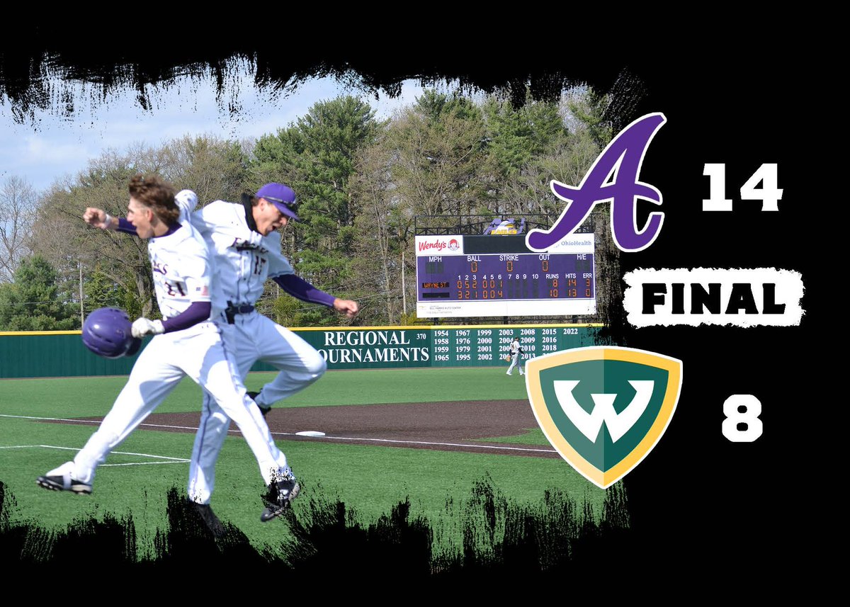 EAGLES RAKE!!! Da Boyz beat #10 Wayne State and hammer 4 bombs.

<a href="/ChrisFranks07/">Chris Jr</a> with the go ahead Grand Slam💣
<a href="/collinoverholt/">Collin Overholt</a> with 2 HR💣💣
<a href="/Sam_Witt15/">Sam Witt</a> 4-5 with a HR💣
The birthday boy <a href="/JeremiahCangel1/">Jeremiah Cangelosi</a> goes 3-5🎂
<a href="/leishman22/">Marshall Leishman</a> 6 innings 12Ks🗡️

#DaBoyz | 🦅