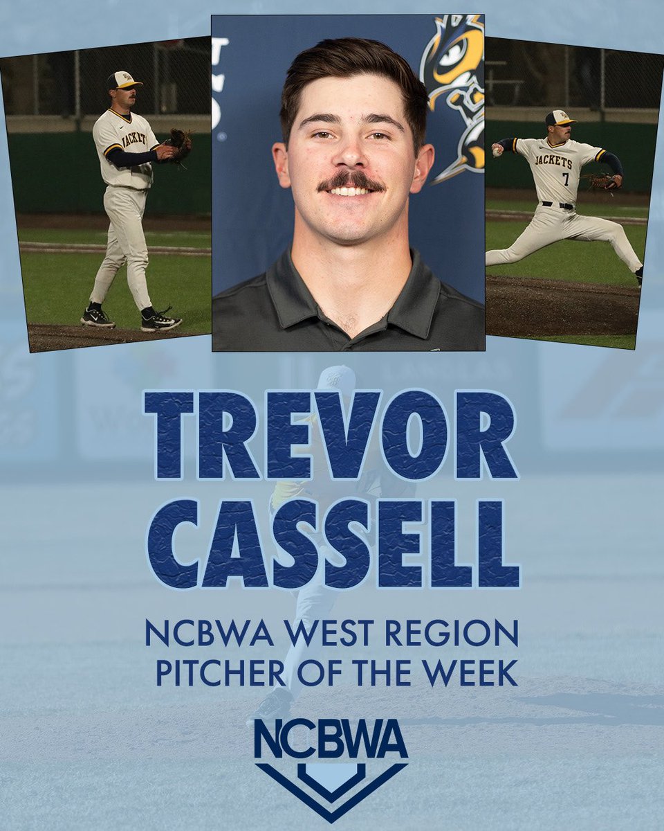 THE BEST IN THE WEST 👑

Congratulations to Trevor Cassell, who was named the NCBWA West Region Pitcher of the Week after his 2-hit shutout this past week vs Northwest Nazarene.

#MSUBBSB