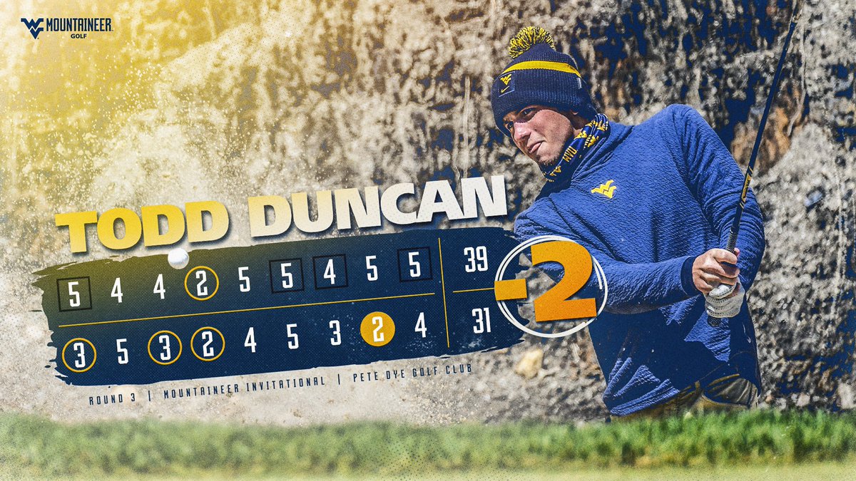 WVUGolf's tweet photo. T6 finish for Todd 👊

#HailWV https://t.co/URXDiyJZYl