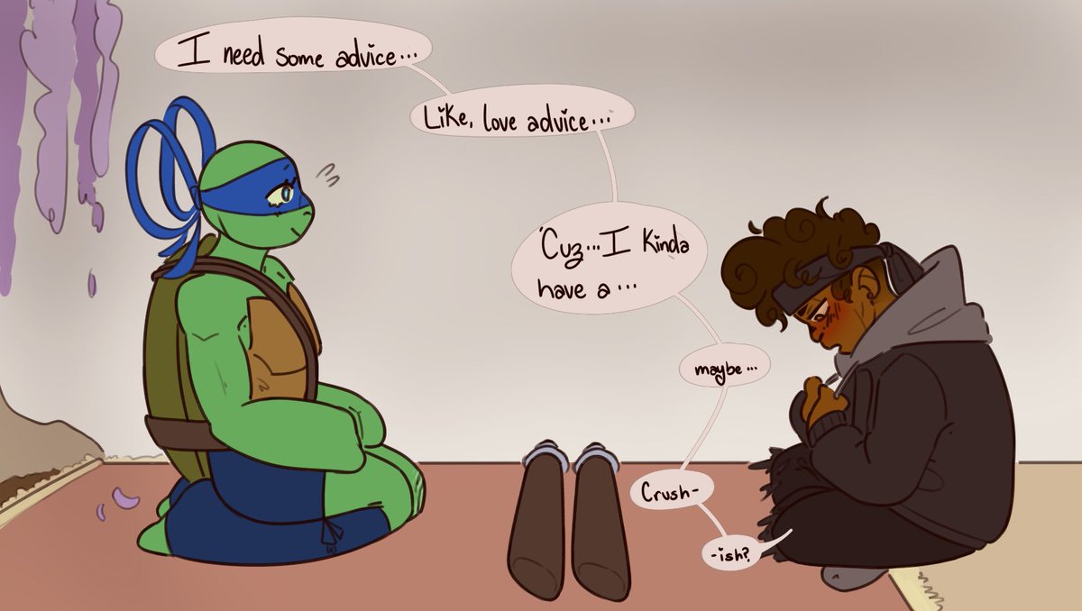 CuriouserAndCu9's tweet photo. A Little Talk (1/6) #tmnt2012 #caseyjones #Leonardo2012
technically #jonatello / #caseytello but its just Leo and Casey talking (I love big sister Leo okay??) https://t.co/hP2HV7jJZZ