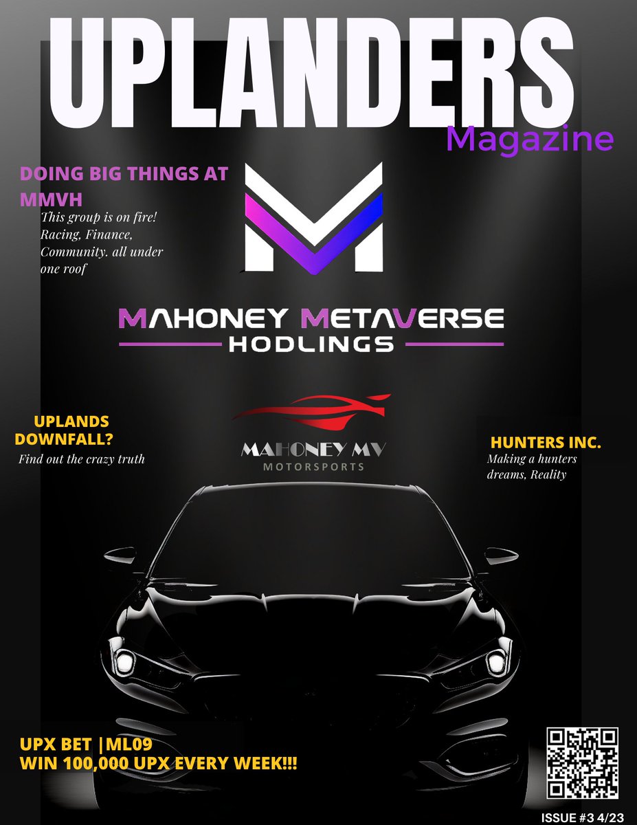 We are on the cover of the latest issue of Uplanders Magazine! 🎉 The magazine is available at: issuu.com/uplandersmag/d… and we are on pages 10-13 🏎️💨
<a href="/UplandMe/">Upland</a> #Metaverse #NFTGaming #Web3