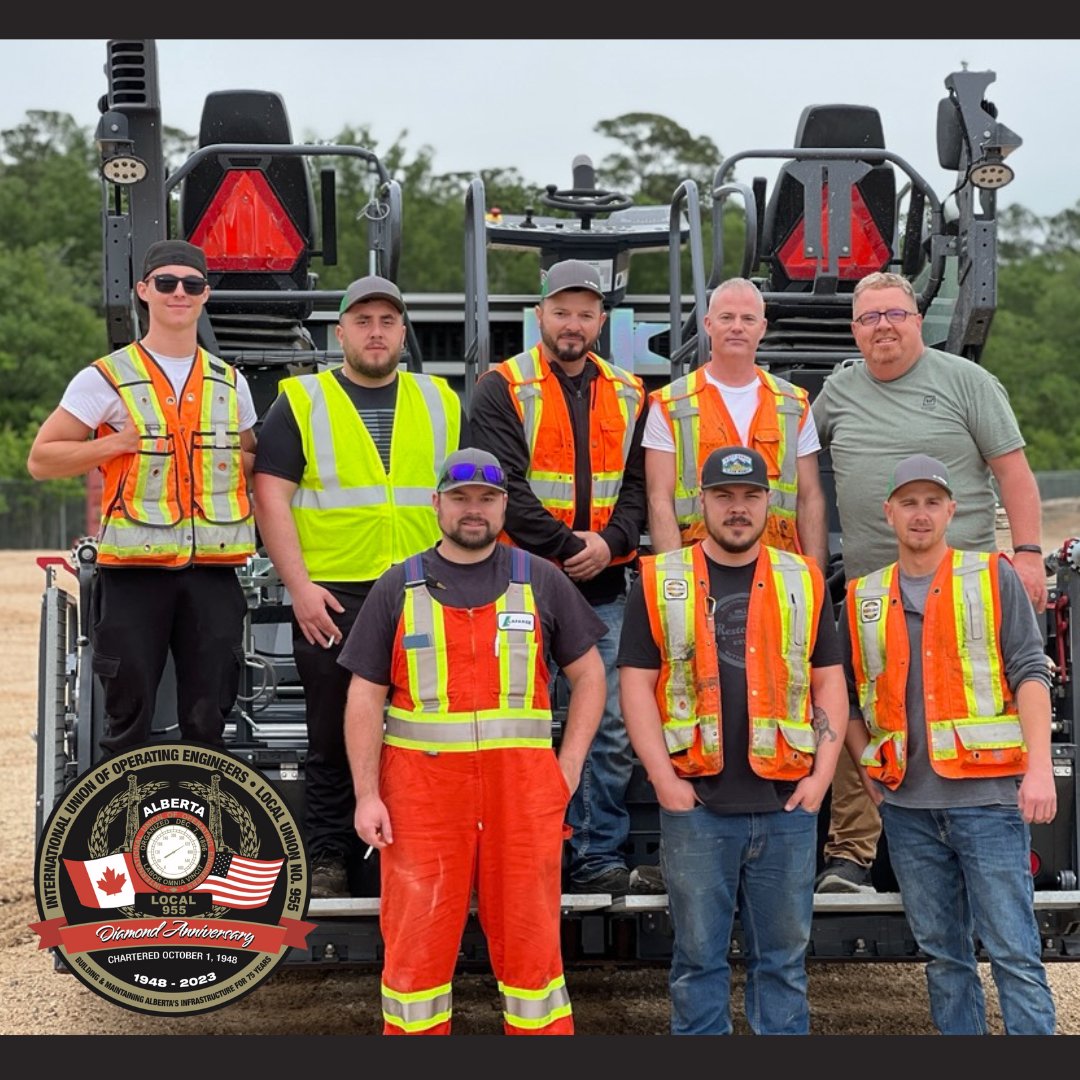 iuoe955's tweet photo. Local 955 road builders are the best trained, highest skilled &amp; safest out there thanks to the world-class education they get from the union. Pictured is a group who had a paver course specifically created for 955ers at the IUOE International Training &amp; Education Center in TX 👊 https://t.co/cfWsJzhOAW