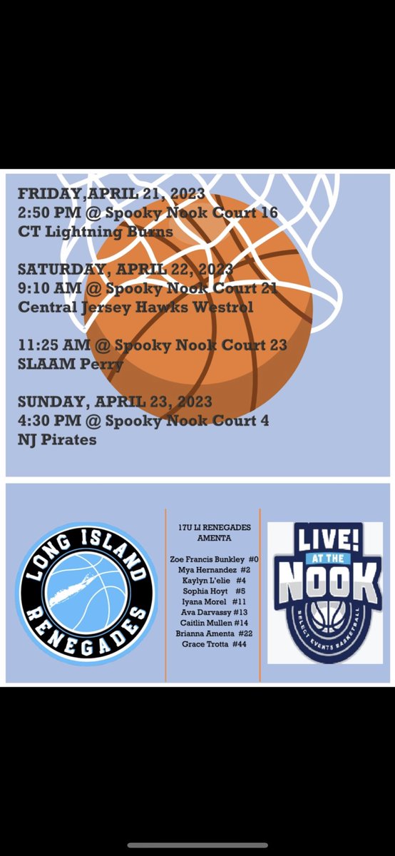 College coaches looking for 2024”s , don’t miss this group at Live at the Nook this weekend!! @selecteventsbasketball @nyghoops @teamfootprintz @makingwavesinwb