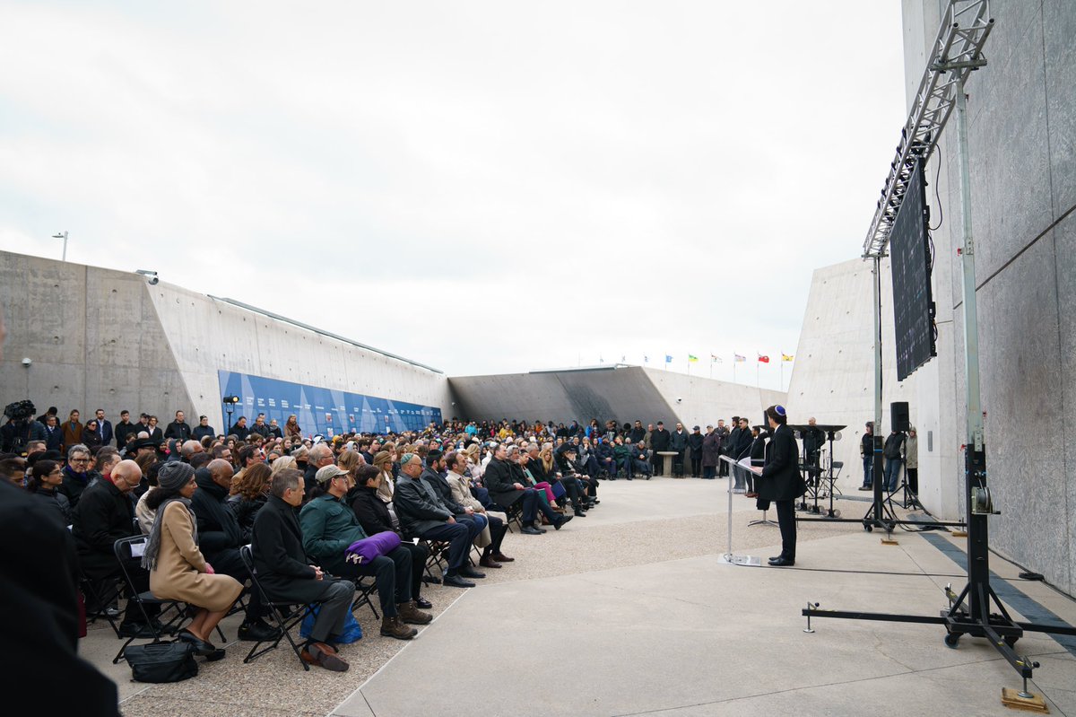 JustinTrudeau's tweet photo. The Holocaust can too often feel like an event of the past. But the antisemitism that led to it is, unacceptably, still very present. At the National Holocaust Memorial, we marked Yom HaShoah and recommitted to condemning and combatting this hate whenever and wherever we see it. https://t.co/iWYguELDeZ