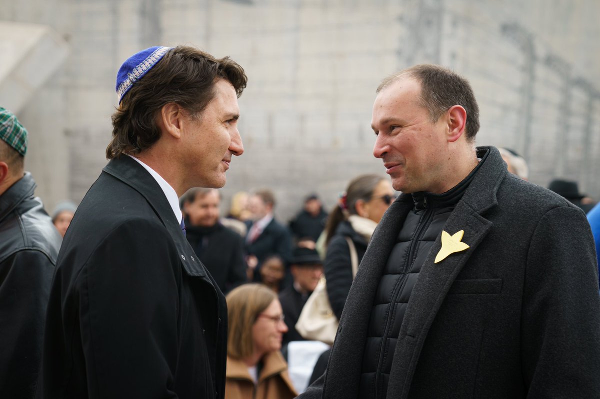 JustinTrudeau's tweet photo. The Holocaust can too often feel like an event of the past. But the antisemitism that led to it is, unacceptably, still very present. At the National Holocaust Memorial, we marked Yom HaShoah and recommitted to condemning and combatting this hate whenever and wherever we see it. https://t.co/iWYguELDeZ