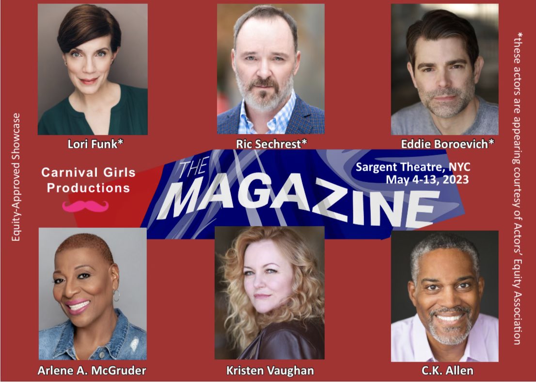 CarnyGirls's tweet photo. The CAST of The Magazine
Written by Christie Perfetti Williams 
Directed by Matilda Szydagis
Produced by Carnival Girls Productions
May 4 - 13, Sargent Theatre, NYC

For tickets: https://t.co/tYAxGpSwdj https://t.co/91lBi7O6tS