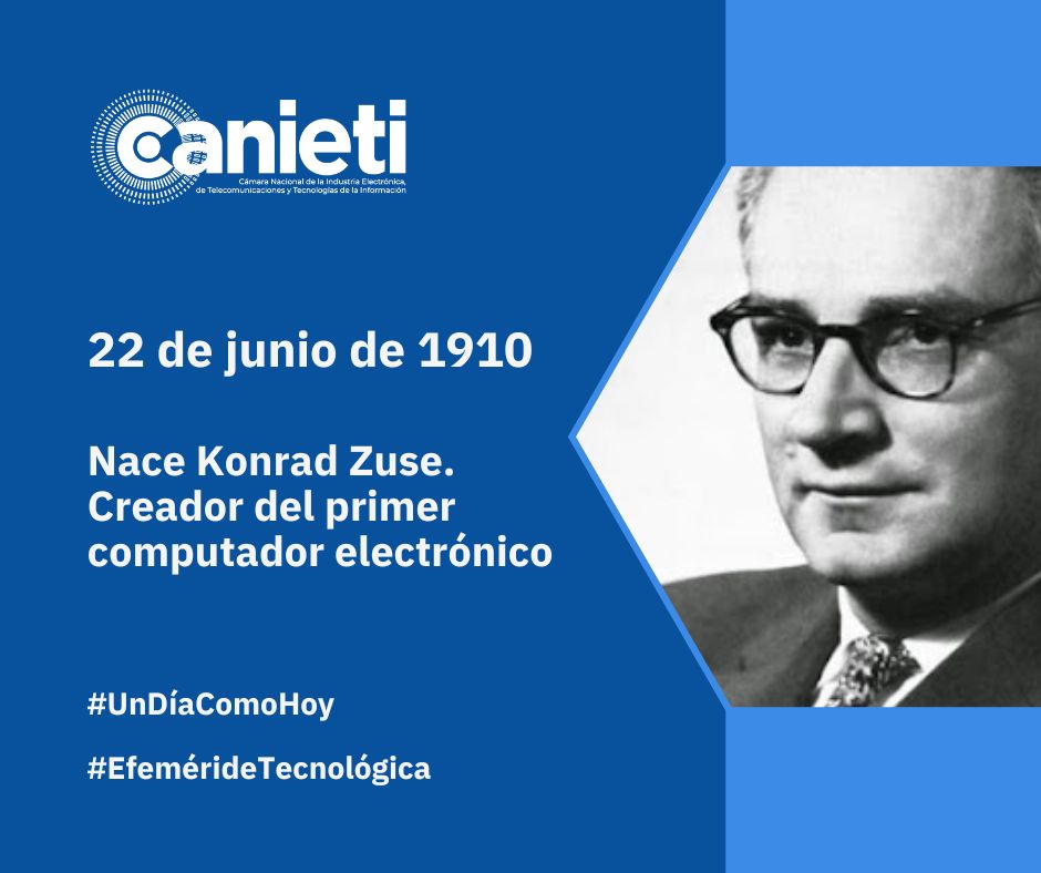 CANIETIGto's tweet image. #UnDíaComoHoy #EfemérideTecnológica
Nace Konrad Zuse quien creo el primer #computador electrónico llamado el Z3 y también el Z4