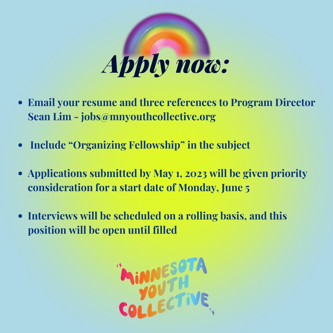mnycollective's tweet photo. We are hiring for our Summer 2023 Organizing Fellowship! Learn about the 12-week program and apply by May 1 here: https://t.co/9oYmsdWFJH https://t.co/yZBwjyO4rH