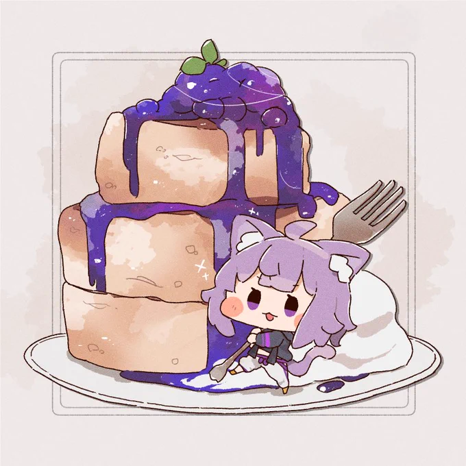 ねこさまパンケーキ#絵かゆ 