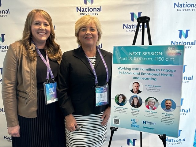 KathyHigginsLNC's tweet photo. Many thanks to Tara Geiter, Joel Cisneros, Domonique Hensler, &amp; Mark Milliron for a wonderful panel at #ASUGSVsummit! @HealthierGen is proud to work alongside all of you to support the #SEHealth of this &amp; future generations. @Kohls @harmony_sel @radychildrens @LASchools @NatUniv https://t.co/ed56stkoCx