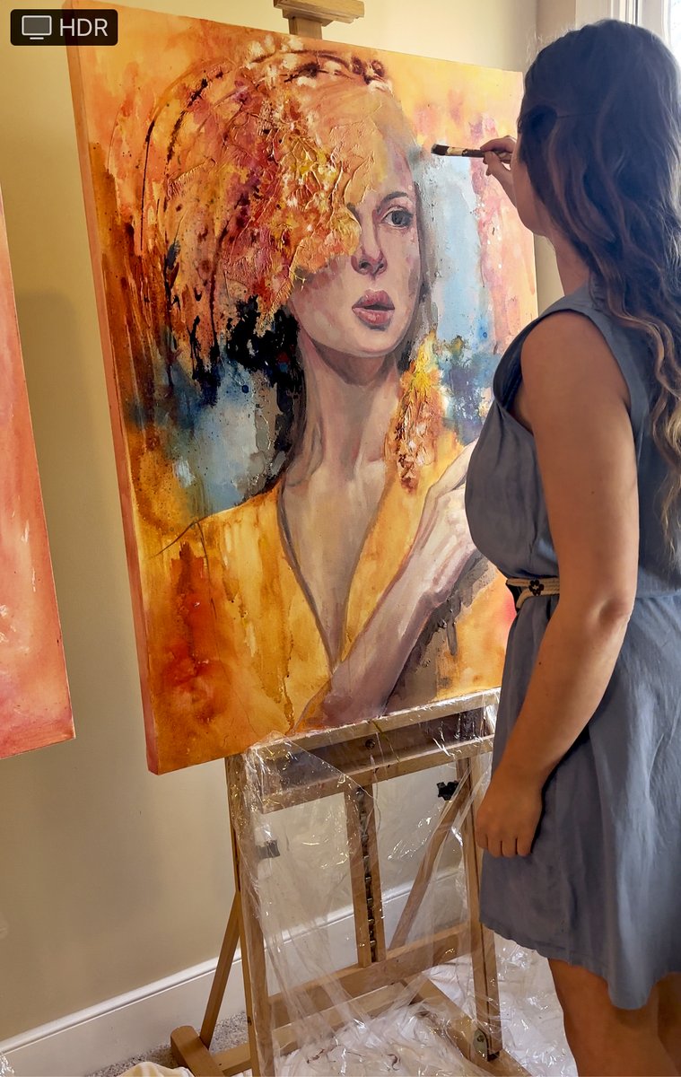 joannasokolart's tweet photo. Working on the expressive portrait painting continues. Joining the world of realism with abstract organic imagery, bringing intangible dimension to life.
#paintingportrait #oilpainting #oilsoncanvas #femaleportrait #artoncanvas #expressiveportrait #womanportraits #artoftheday https://t.co/ayhRVnjh8d