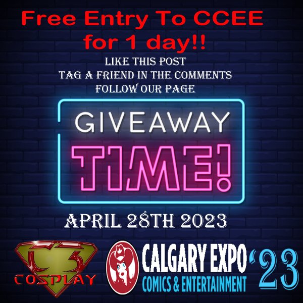 c3caringcosplay's tweet photo. YES! You read that right. @yegcosplay on Instagram.
#ccee23 #ccee #calgaryexpo #comiccon #calgarycomiccon #cosplay #giveaway #f4f #like4like #freebies #freetickets #c3cosplay #starwars #unstoppable #heretostay #Caring #givingback #givingbacktothecommunity #charity #charitycosplay https://t.co/VZgRIP5OtJ