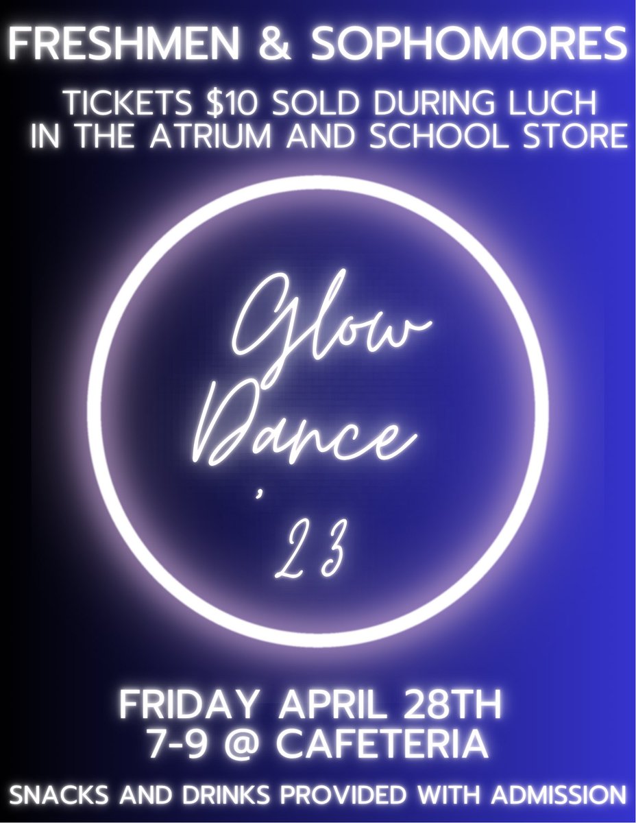 Calling all Sophomores! I hope you’re ready to host your first class sponsored event. We would love some help next week selling tickets during lunch periods- if you think you can help, let Ms. T or Mrs. Estes know. If you can’t help, that’s ok, we’ll see you at the dance!