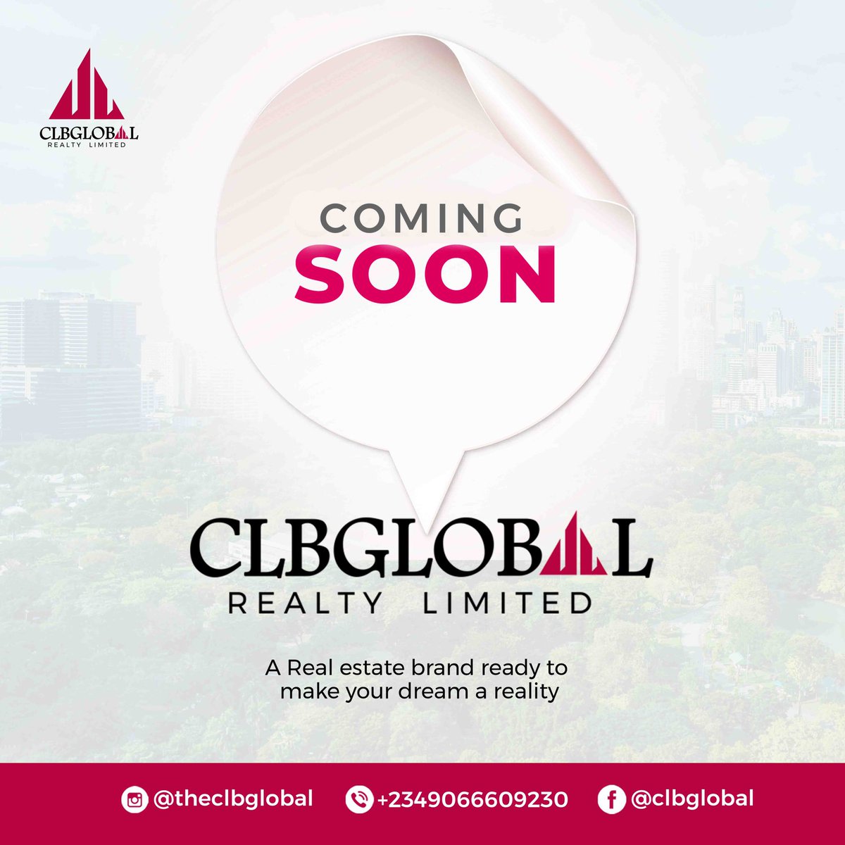 Get ready ll Get ready ll  Get ready ll 🚀🚀

Bringing Alive Soon 👇🏻 

CLBGLOBAL REALTY LIMITED 

A PLACE WHERE THE BEST LIVES 👌🏻 !! 

.

.

.
 
.

.

.

.

#realestatecompany #constructioncompany #hospitality #investment #clbgobalrealtylimited