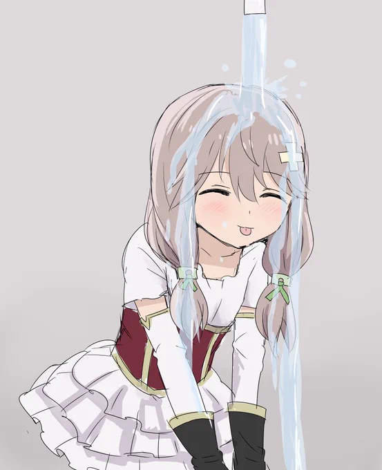水を飲むのがヘタクソなうちの子 