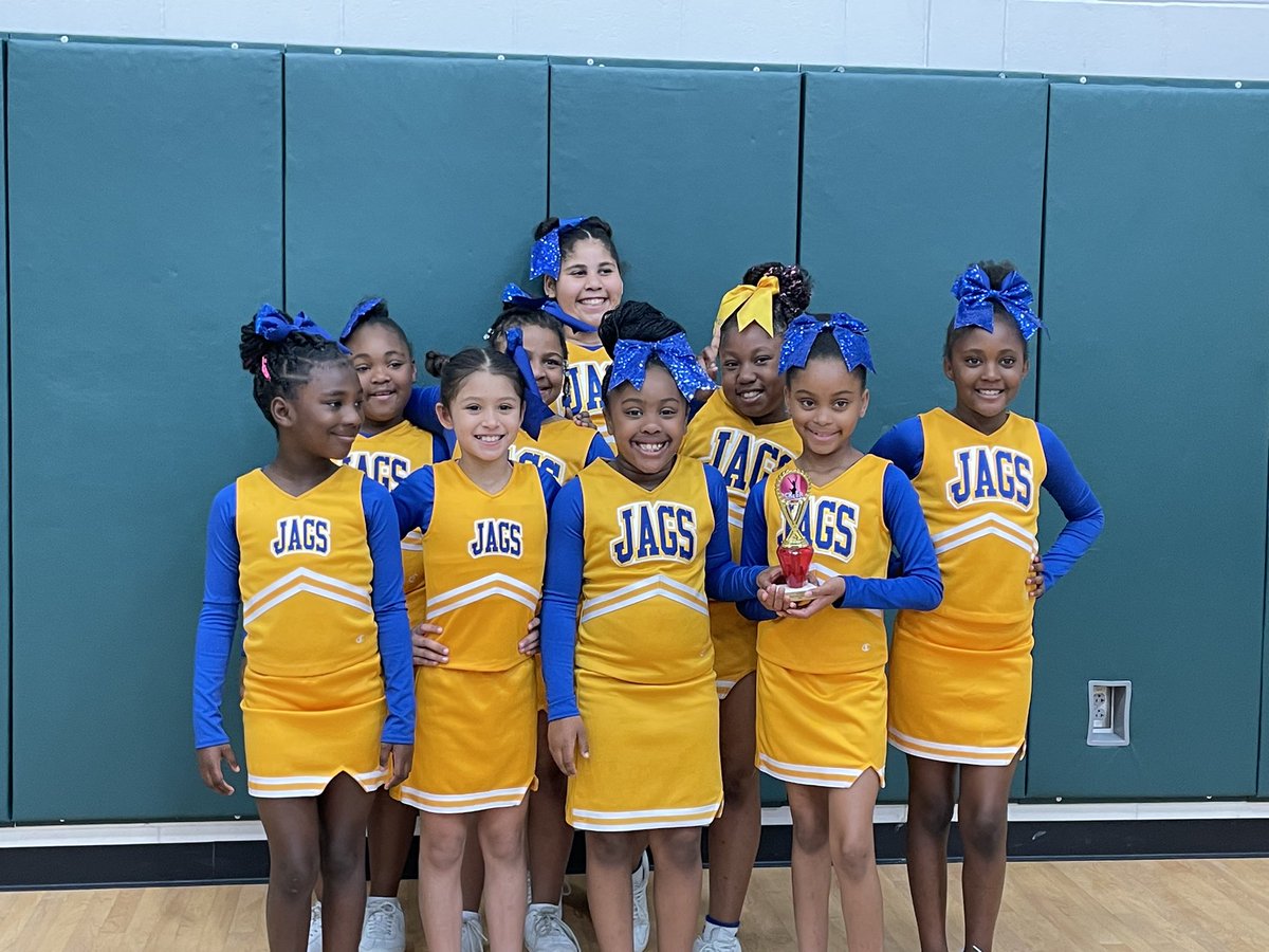 BGE Jags participated in the I Am Dance & Cheer Competition. Gold squad placed FIRST PLACE in their category. Blue squad placed SECOND in their category and won Judges Award Cheer Routine. Go JAGS!!!