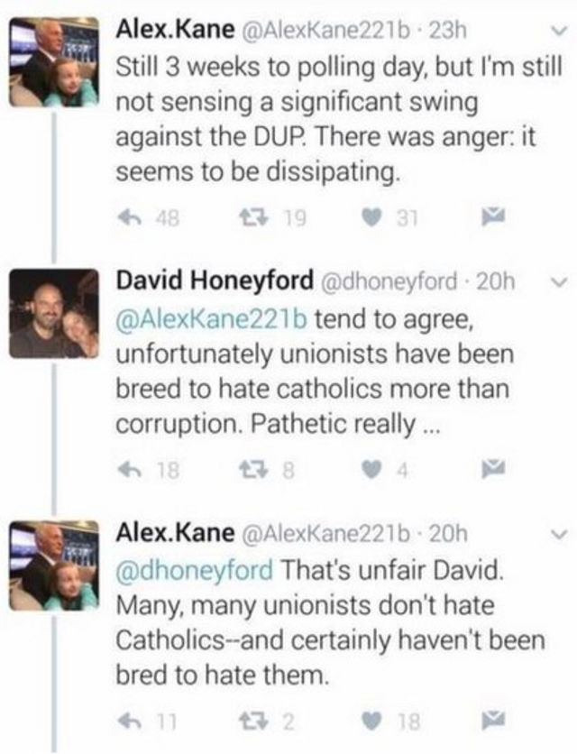 Allianceforyou's tweet photo. Don’t vote for unionists - they were bred to hate catholics #Lisburn #Dromore #moira #killultagh https://t.co/BgS8mCSi39