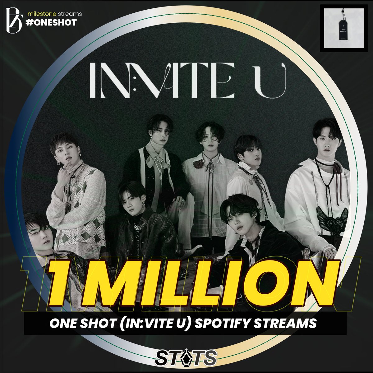 ptg_stats's tweet photo. [🎧] 'One Shot' from 2022's <IN:VITE U> become the 62nd @CUBE_PTG track to reach 🔺1 Million streams on Spotify Music.

#PENTAGON #펜타곤 #INVITE_U https://t.co/RFFE1tY0k2
