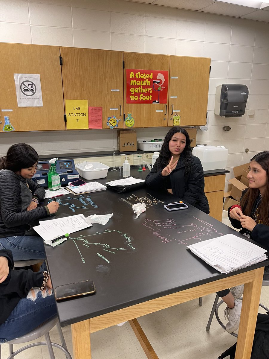Chem 1 is practicing drawing heating and cooling curves.