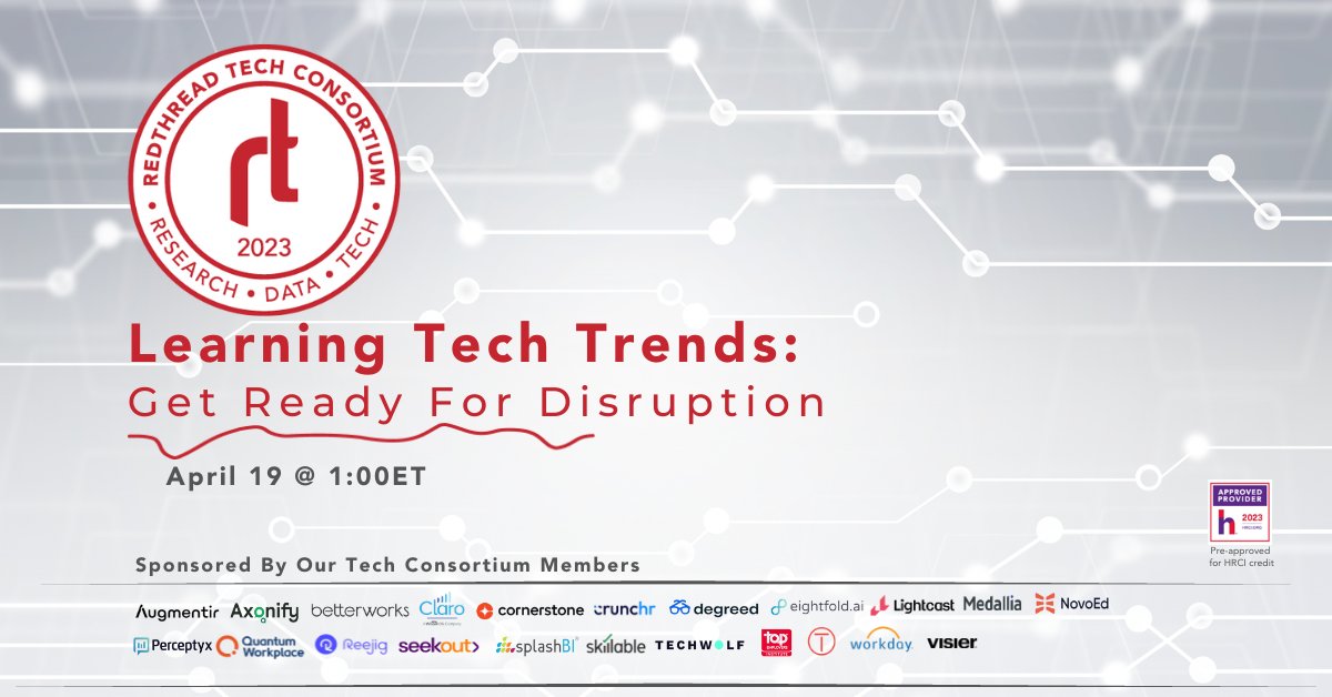 Augmentir (@augmentir) on Twitter photo Are you searching for a better way to improve employee development?
Join our friends from <a href="/redthreadre/">RedThread Research</a> for an exciting webinar exploring learning technology and some of the current major trends.
Reserve your spot below!
hubs.ly/Q01FMxmB0
#learning #tech #AI Are you searching for a better way to improve employee development?
Join our friends from <a href="/redthreadre/">RedThread Research</a> for an exciting webinar exploring learning technology and some of the current major trends.
Reserve your spot below!
hubs.ly/Q01FMxmB0
#learning #tech #AI