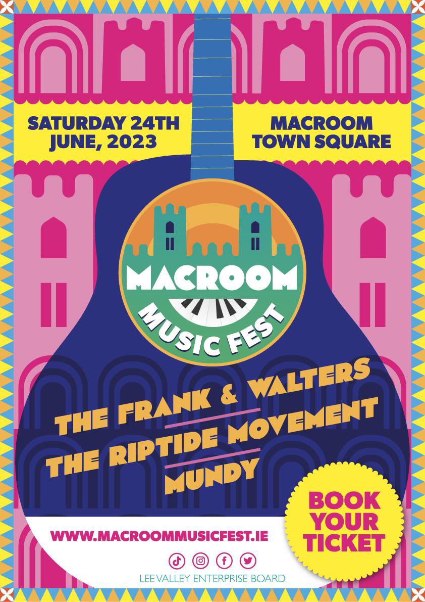 It’s beginning to feel a lot like summer ☀️ and we can’t wait to welcome <a href="/frankandws/">FrankandWalters</a> <a href="/riptidemovement/">The Riptide Movement</a> and <a href="/mundyirl/">Mundy</a> to the Square in Macroom! Grab your tickets at the link in our bio