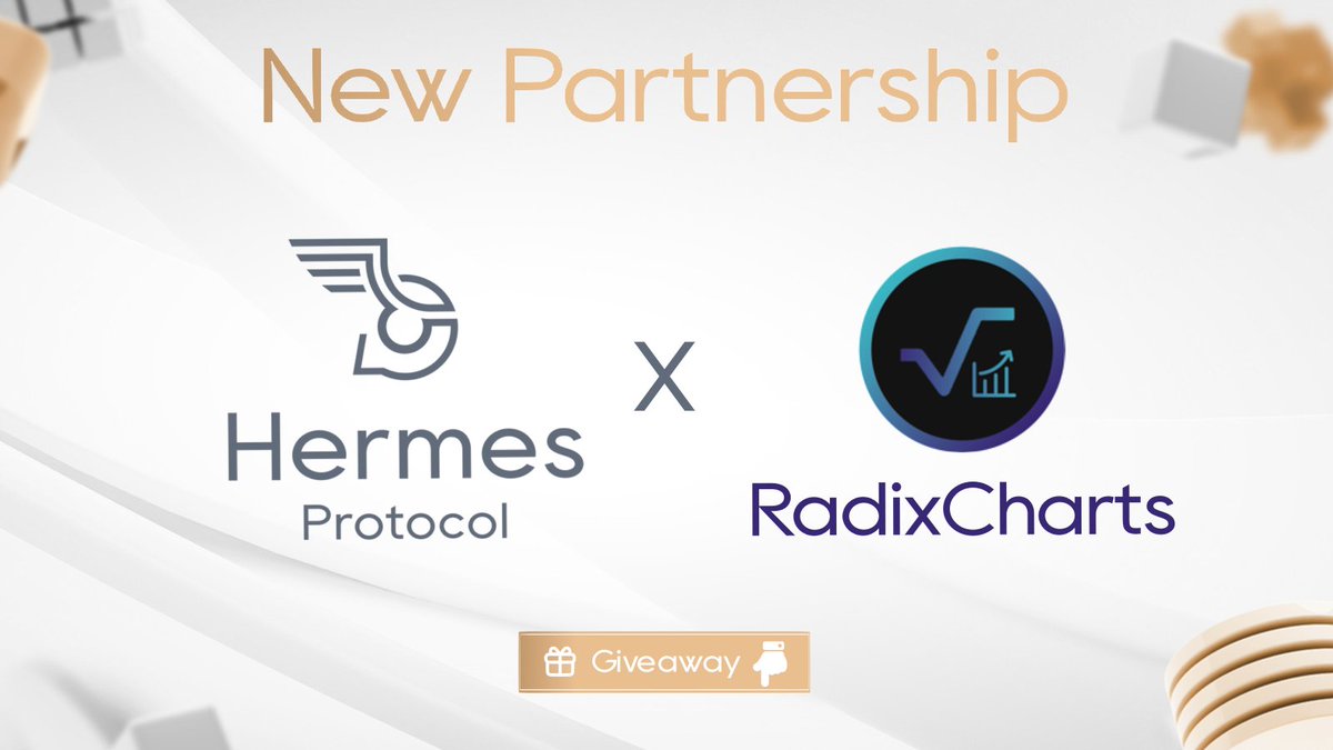 HermesProtocol's tweet photo. 🚀 Get ready for another exciting reveal in our #HermesProtocolAprilAnnouncements series!

Today, we're proud to announce our partnership with @RadixCharts, the most popular charts & stats website on @RadixDLT 🎊

👇 Discover how we're enhancing the experience for RadixCharts users!🌐🔔

🤝 By partnering with RadixCharts, users can soon expect notifications for:
- New project listings 📈
- Important events and milestones 🎉

And periodic reports on:
- TVL 📊
- Top gainers and losers 🚀
- Market cap updates 💰

Stay informed and never miss an update! 📲

🌟 RadixCharts users will benefit from this seamless integration, allowing them to make more informed decisions based on the latest data.

We're committed to providing the best user experience possible and are excited to work with RadixCharts to achieve this! 🚀

🎁 To celebrate this partnership, we're hosting a giveaway of 1k $XRD!

Join the fun and find out how to participate by visiting our Zealy quests: https://t.co/VZ4TwJenn1

📢 Thrilled to join forces with RadixCharts!
🤝 But hold on, there's more! We've got a bunch of exhilarating updates coming your way throughout April.

Stay tuned! 🚀

Join our communities:
- Discord: https://t.co/bUIuaElHow
- Telegram: https://t.co/qOwy2hJ028

❤️‍🔥 Make sure you leave a comment and RT!

Let's celebrate our partnership with @RadixCharts and bring a seamless notification experience to RadixCharts users, empowering them with essential and up-to-date information!

#XRD