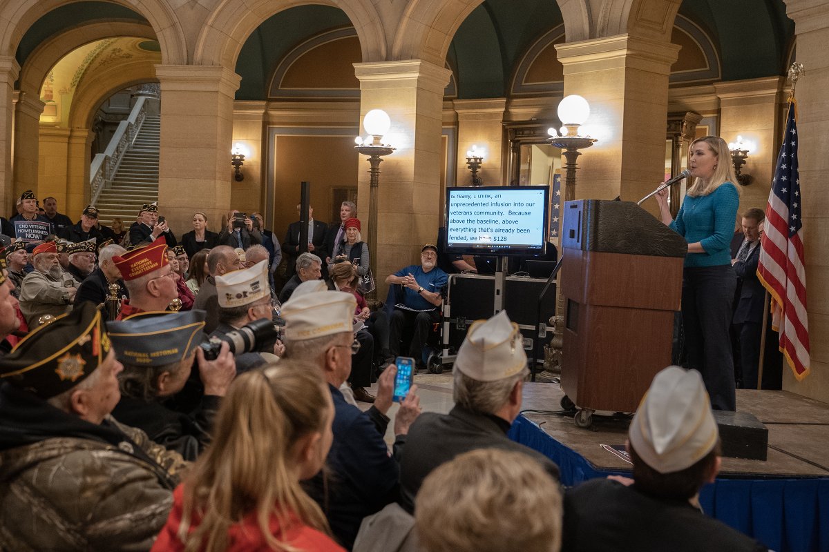 Sen_NMitchell's tweet photo. I'm so honored (esp. as a freshman legislator) to carry the #Veterans Omnibus bill in the MN Senate!
It IS moving as a stand alone bill, something several of us have been working on for weeks, including @KariDziedzic &amp; @epmurphymn.
It will hit the Senate floor Thursday!!
#mnleg https://t.co/9ACb0CWvMB
