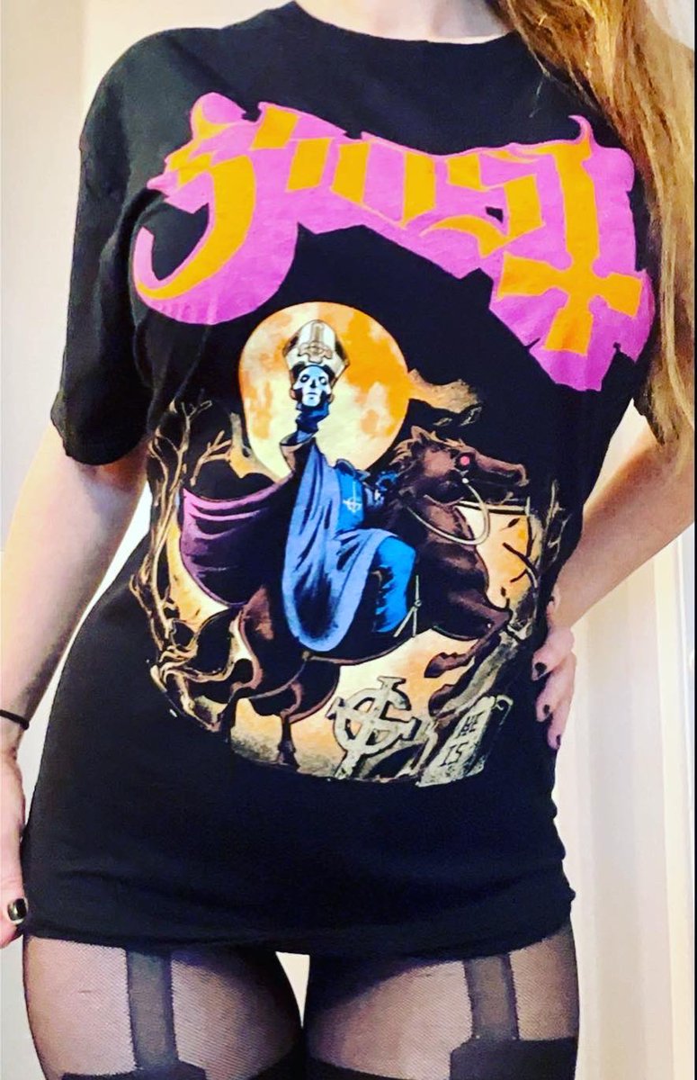 kellymayghostee's tweet photo. Today’s Tee - Ghost ‘Headless Papa’ ❤️👻 @thebandGHOST #thebandghost #ghost #phantomime #jesusheknowsme #heis #papaemeritusiii #papa3 #jesustalk #ghosttshirt #ghostshirt #ghostmerch #merch #tshirt #bandtshirt #bandshirt #ghostcollector #ghostbc #impera #terzo https://t.co/P0wpjmQqI1