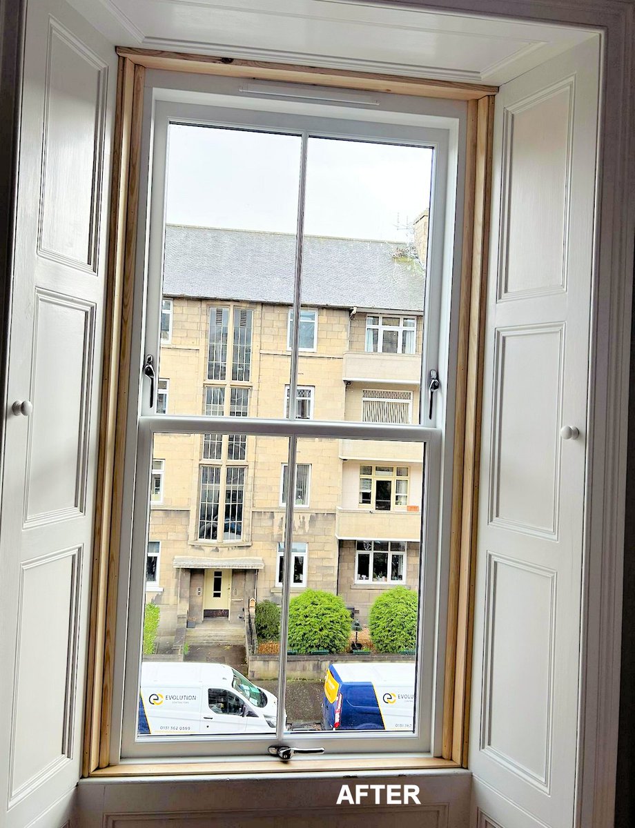 EvoContractor's tweet photo. Custom window replacement job completed at Merchiston (Edinburgh) last week. Single glazed aluminium vertical sliders upgraded to new A+ energy rated double glazed accoya windows. The windows look superb! Another delighted client #windows #homeimprovements #renovations #edinburgh https://t.co/T9zwfWjKbF