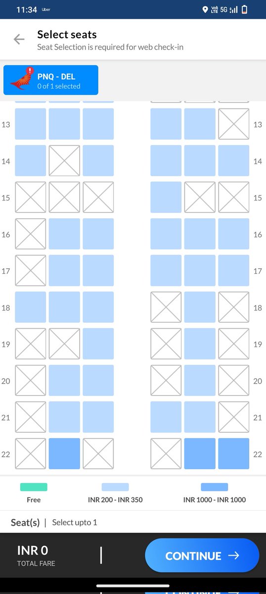 Lucky5557's tweet photo. @airindiain 
Can you give me a seat without any additional cost ? 
I'm trying to web check-in but asking for money on any seat - no free seat 
@JM_Scindia @Officejmscindia please help this is another way of cheating passengers https://t.co/vFu13BHZ55