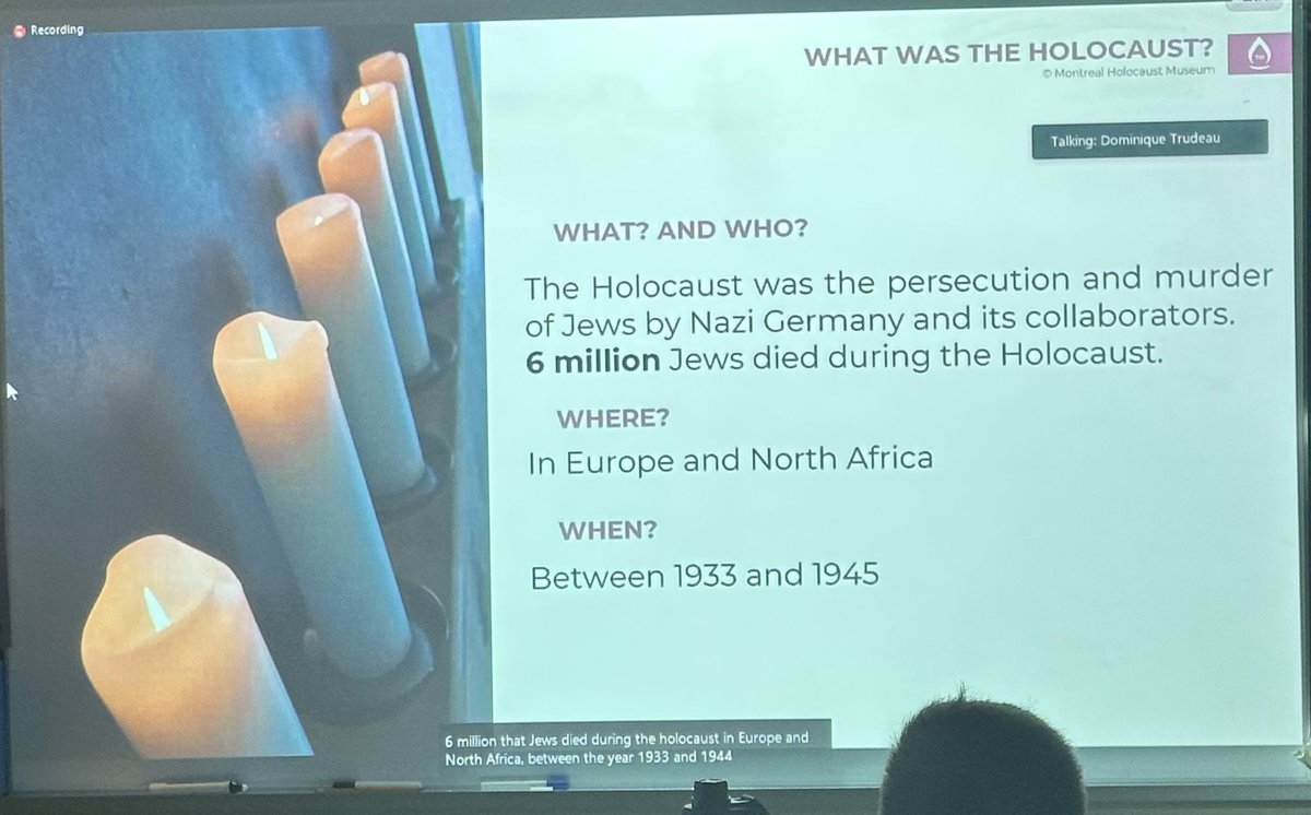 Grade 6 students participated in ‘The 
Holocaust and Antisemitism Through the Eyes of a Child’ presentations.  Many emotions were shared learning about the experiences of Holocaust survivor Marcel Tenenbaum & exploring, “What Does Hate Look Like?” #Liberation75 @OLRosary @YCDSB