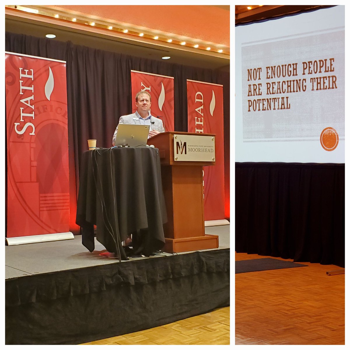 David Dietz a Dragon alum (95) presented at MSUM 2024 Student Academic Conference today and shared his experiences as a business owner and leader on how to reach your full potential! This is so timely given that conference focused on student research and faculty mentoring!