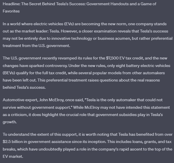 DavidShowalter's tweet image. I imagine there will be articles like this soon in response, so went ahead and had GPT-4 write it so we can have a preview of what to expect:

#GPT4 #aiGeneratedNews